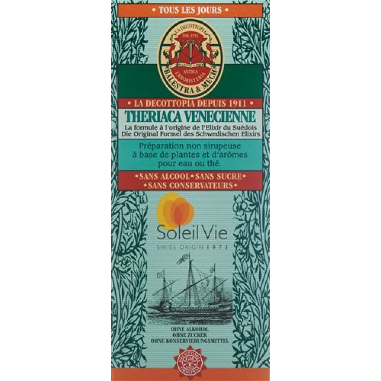 Soleil Vie Theriaca Vénécienne Schwedenelixir ml bez alkohola 500