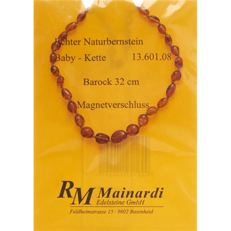 MAINARDI naravni jantar 32 cm Barok Magnetverschl