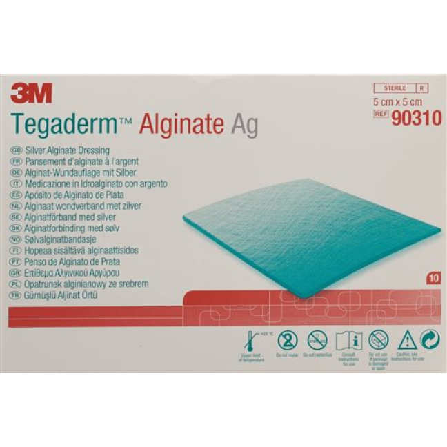 3M Tegaderm dressing alginater AG 5x5cm 10 stk