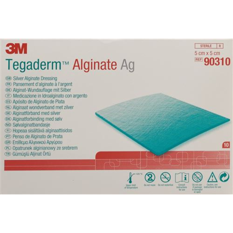 3M Tegaderm 敷料藻酸盐 AG 5x5cm 10 件