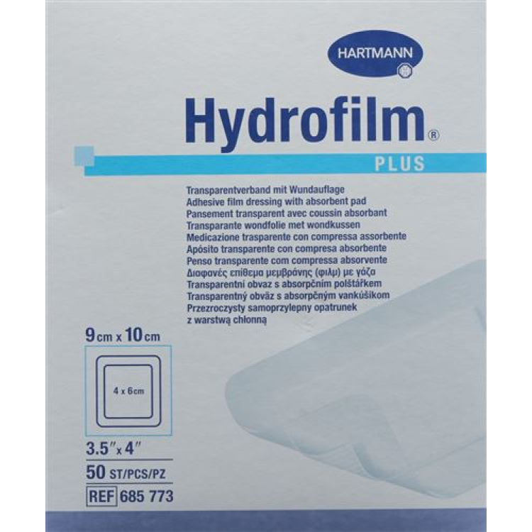 Hydrofilm PLUS veekindel side 9x10cm steriilne 50 tk