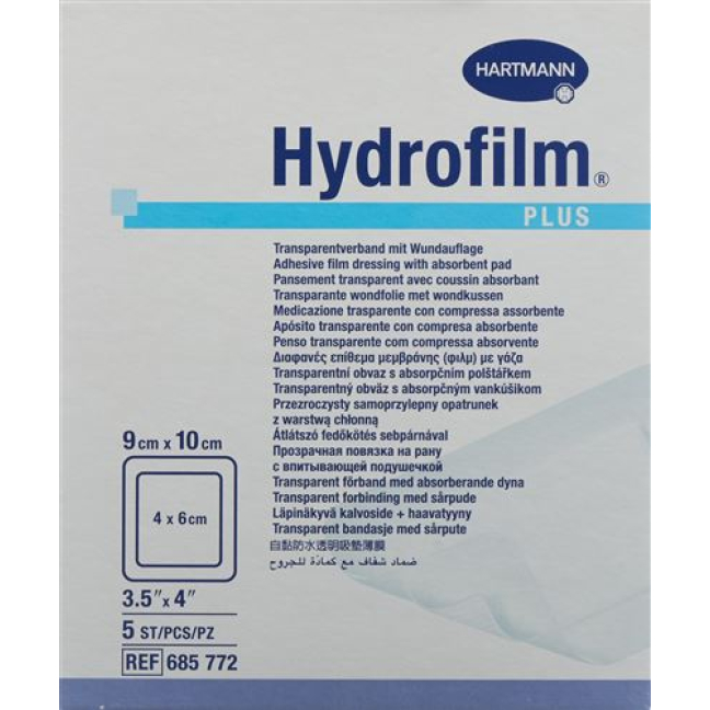 Hydrofilm PLUS vandtæt forbinding 9x10cm steril 5 stk