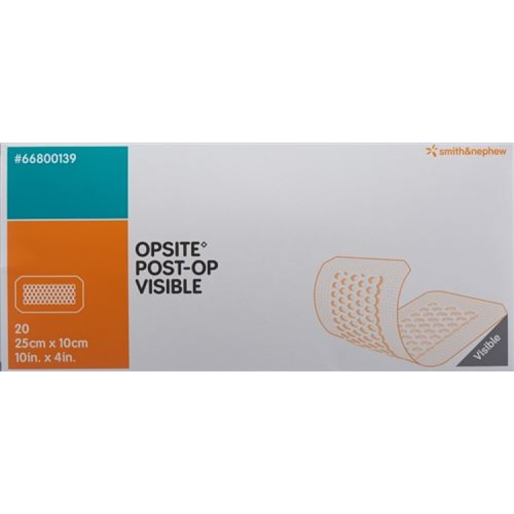 OPSITE POST OP VISIBLE прозрачна превръзка за рани 25x10cm 20 бр.