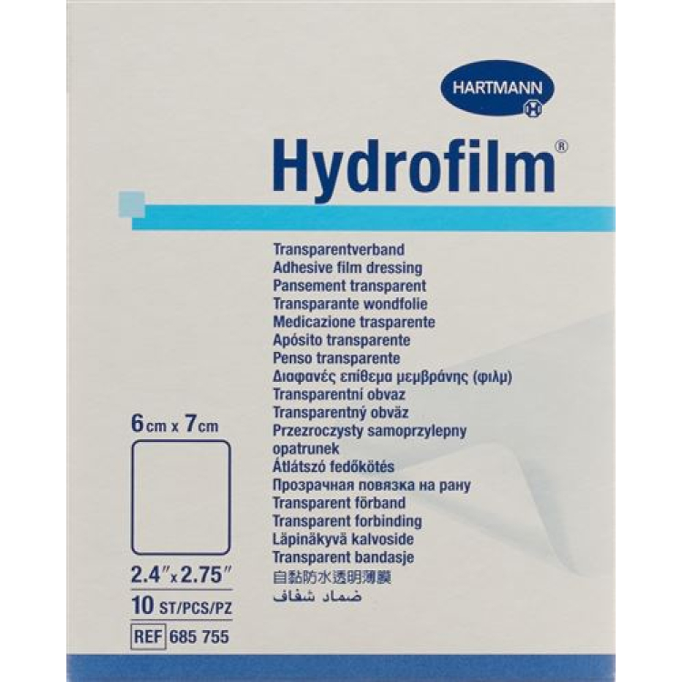 Hydrofilm transparent bandage 6x7cm 10 st