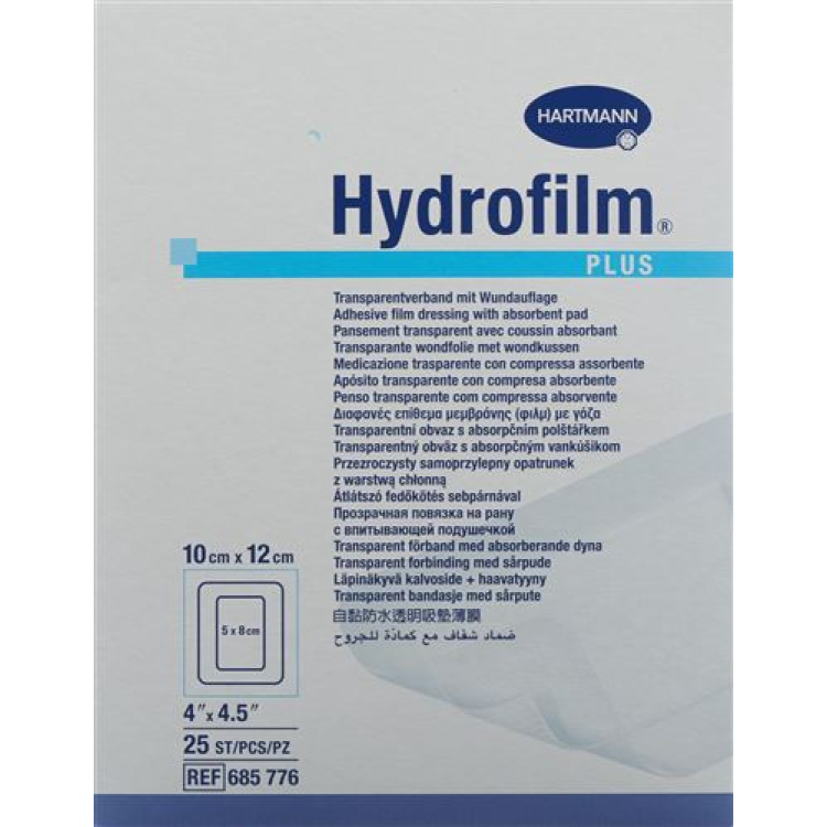 Hydrofilm PLUS waterproof wound dressing 10x12cm sterile 25 pcs