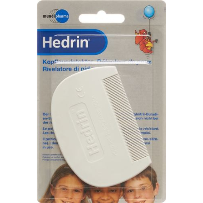 Hedrin head lice detector made of plastic lice comb