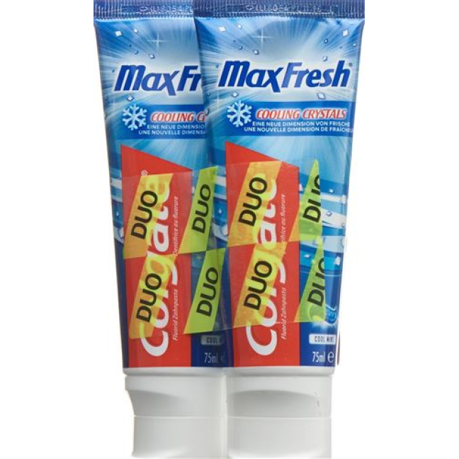 Dúo de pasta de dientes Colgate Max Fresh Cool Mint 2 x 75 ml