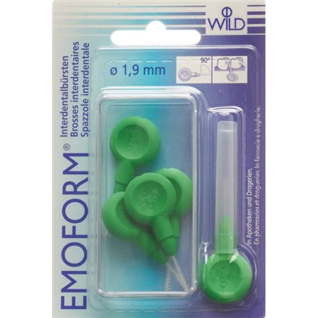 EMOFORM diş arası fırçası 1.9mm açık yeşil 5 adet
