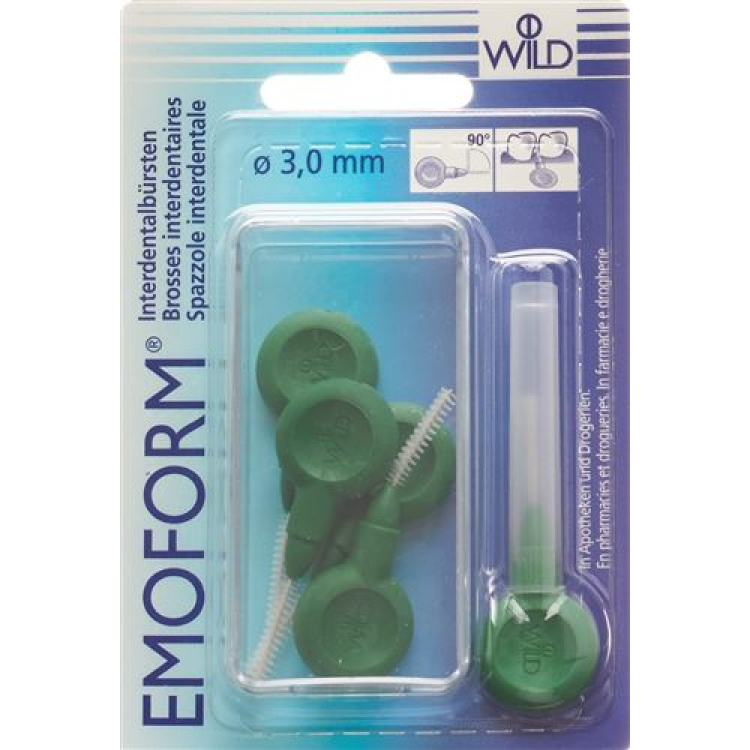 EMOFORM 치간칫솔 3.0mm 다크그린 5개입