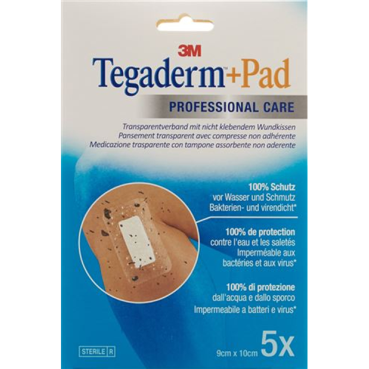 3M Tegaderm+Pad 9x10cm haavapadi 4,5x6cm 5 tk