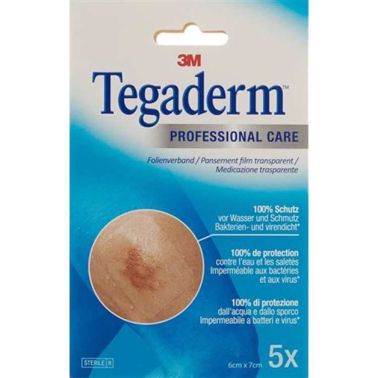 3M Tegaderm transparante verbandfolie 6x7cm 5 st