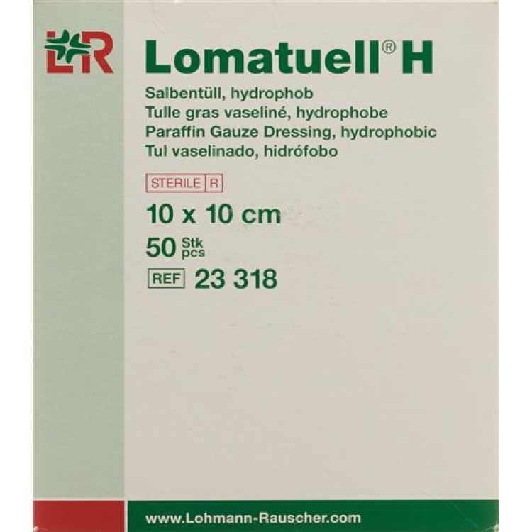 Lomatuell H Salbentüll 10x10cm معقم 50 قطعة