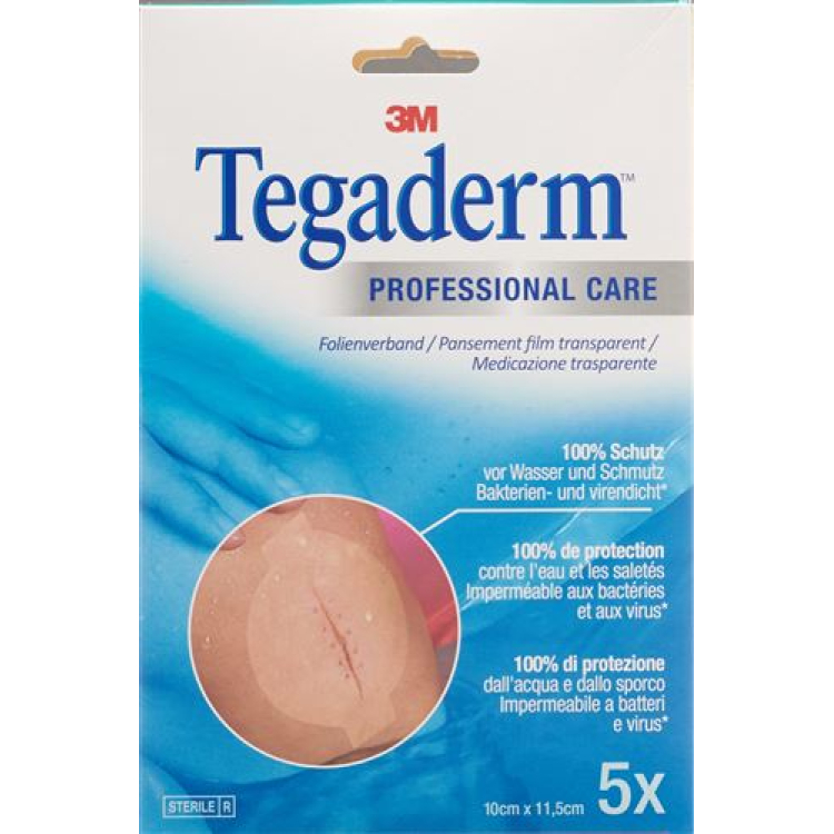 3M Tegaderm Transparent Dressing 10x11.5cm Oval 5 pcs