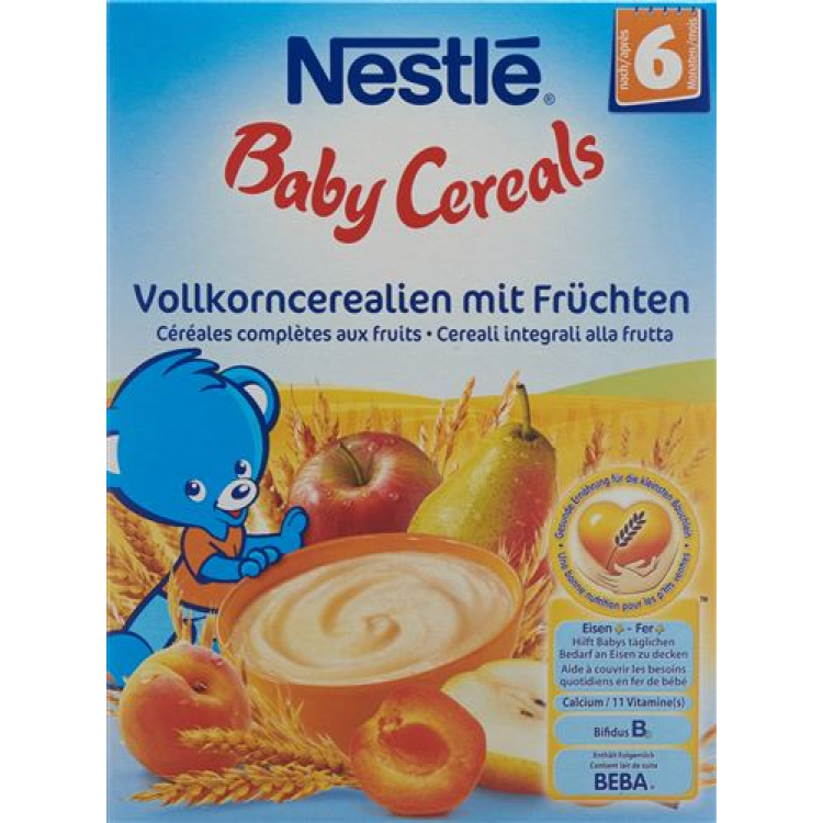 Nestlé Baby Cereals Whole Grain Fruits 6 ខែ 250 ក្រាម។