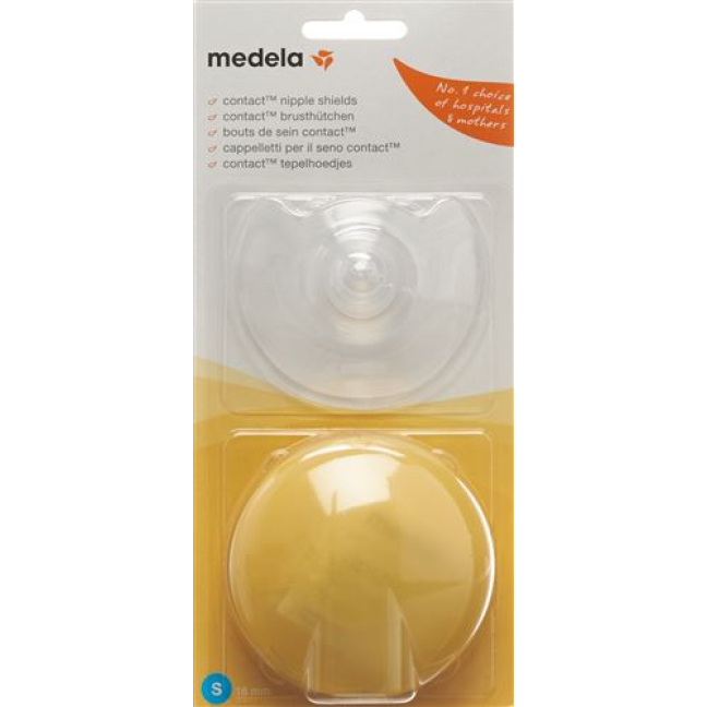 Medela Contact Nipel qalqonlari S 16 mm, quti 1 juft bilan