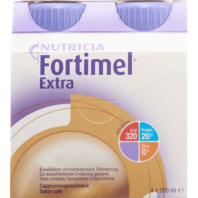 Fortimel Extra Mocha 4 fľaše 200 ml