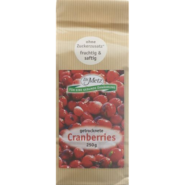 dr Metz Cranberries bagas secas 250 g