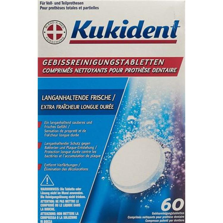 Kukident rengöringsflikar Comp lasting freshness 60 st