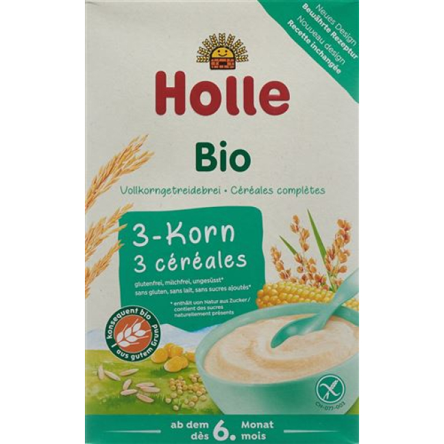 Holle nourriture pour bébé 3 céréales bio 250 g