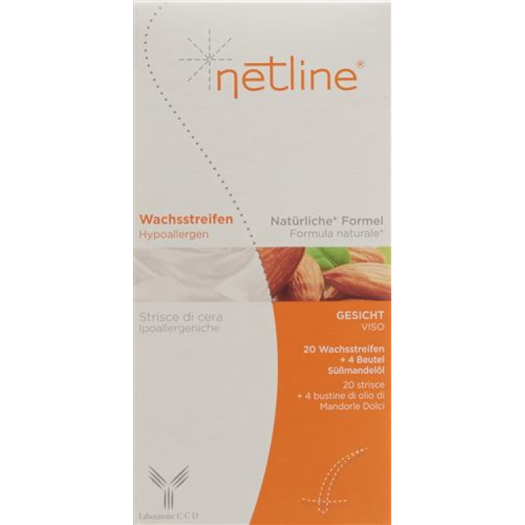 NETLINE strisce depilatorie ipoallergeniche a freddo viso 20 pz