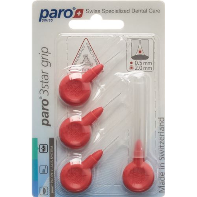 PARO 3STAR-GRIP 2mm xxx-fine red zylin 4 pcs