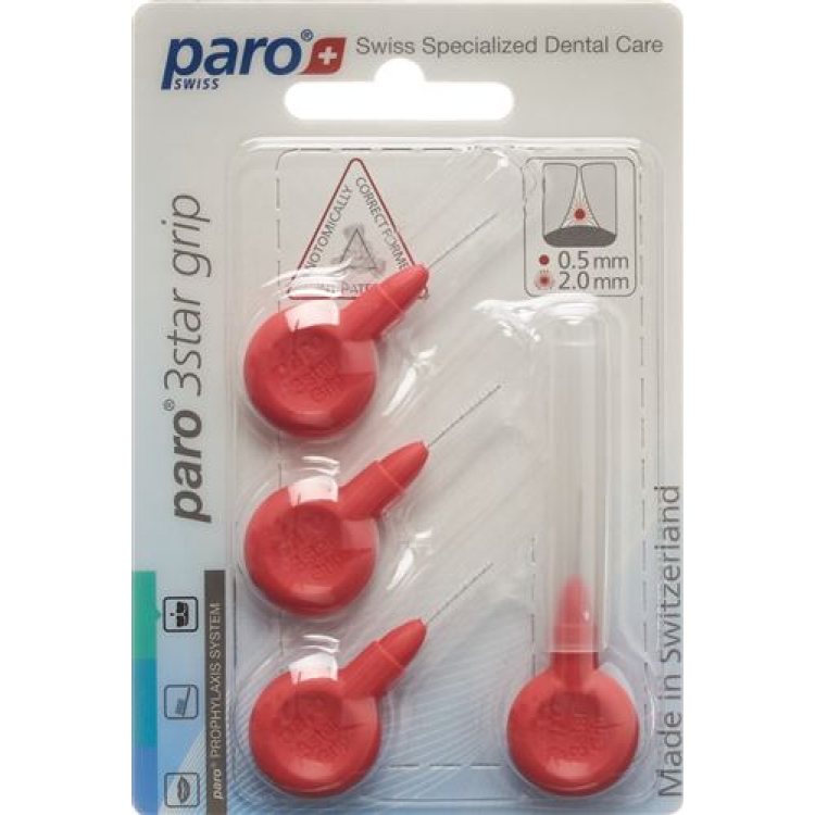 PARO 3STAR-GRIP 2mm xxx-fine red zylin 4 pcs