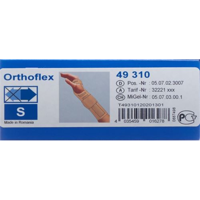 Thuasne Orthoflex wrist strap S 21cm right skin color
