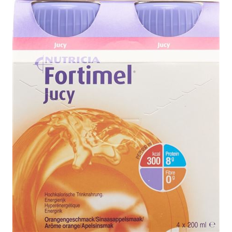 Fortimel Jucy Orange 4 زجاجات 200 مل