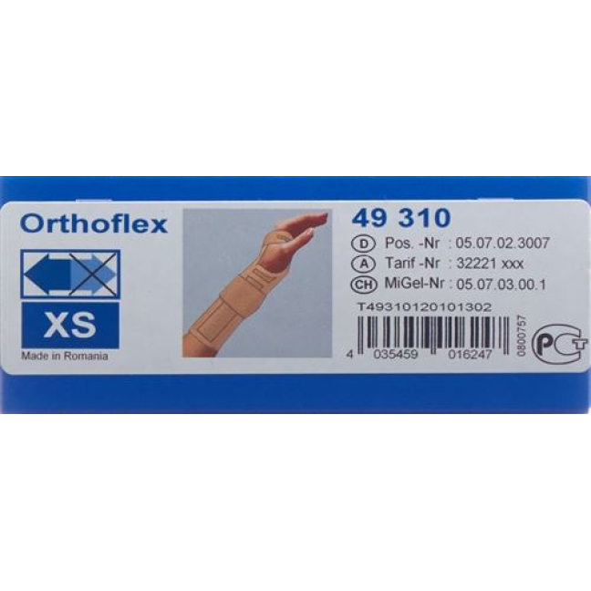 Thuasne Orthoflex wrist strap XS 21cm left skin-colored