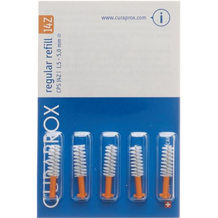 Curaprox CPS 14Z מברשת בין שיניים רגילה כתומה 5 יח'