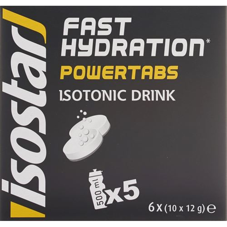 Isostar Power Tabs ថេប effervescent Citron 6 x 10 pcs