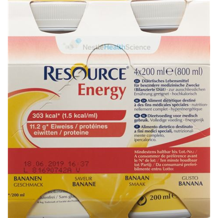 Resource Energy banán 4 Fl 200 ml