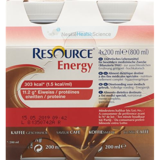 Ressurs Energi Kaffe 4 Fl 200 ml