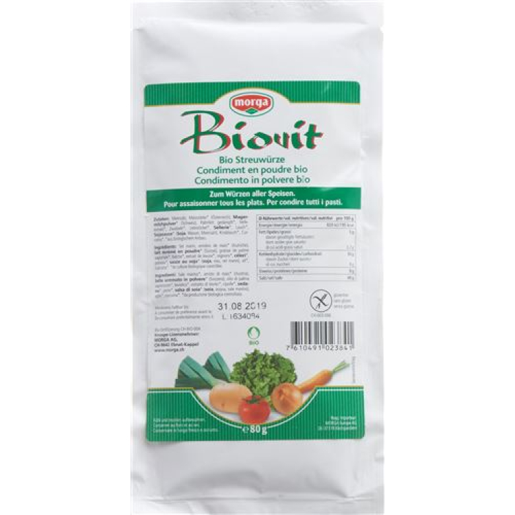 MORGA BIOVIT Especias Ecológicas Especias Bolsa 80 g