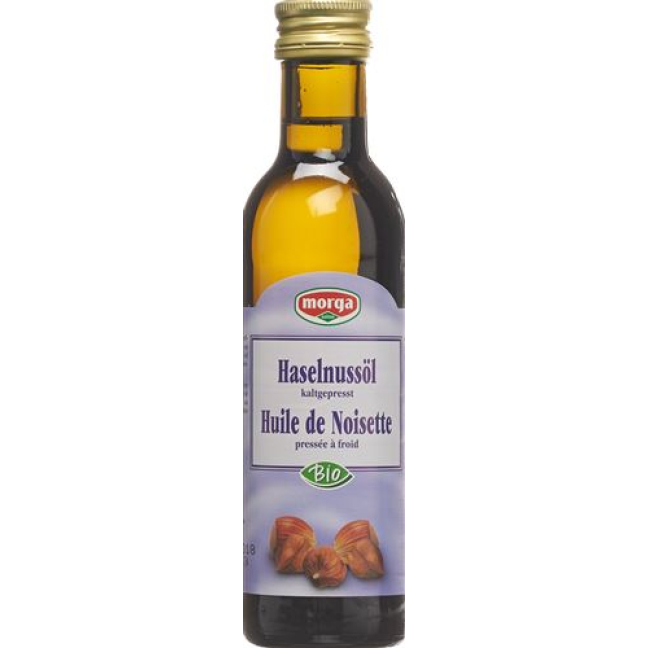 Morga organiczny olej z orzechów laskowych tłoczony na zimno butelka 1,5 dl