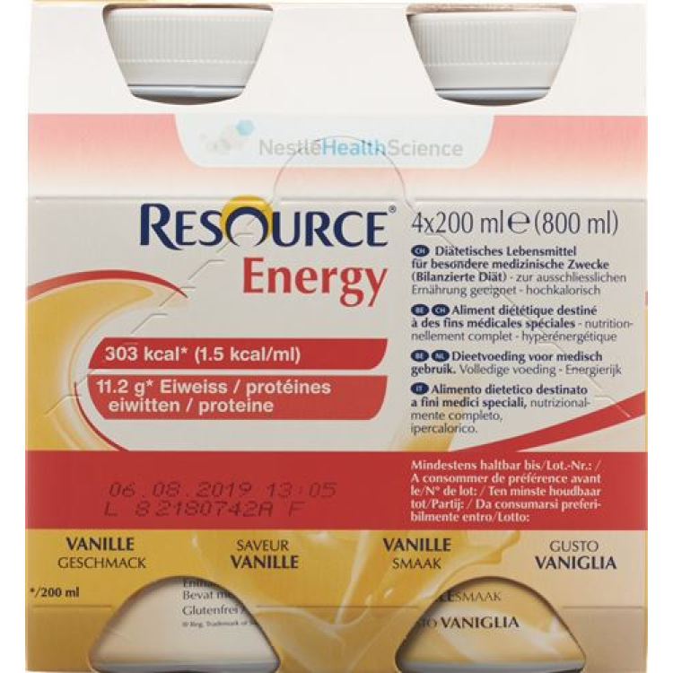 Resurs energiyasi vanil 4 Fl 200 ml