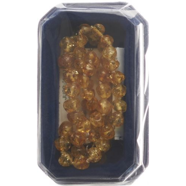 Amberstyle kehribar kolye sitrin konyak 36 cm manyetik tokalı