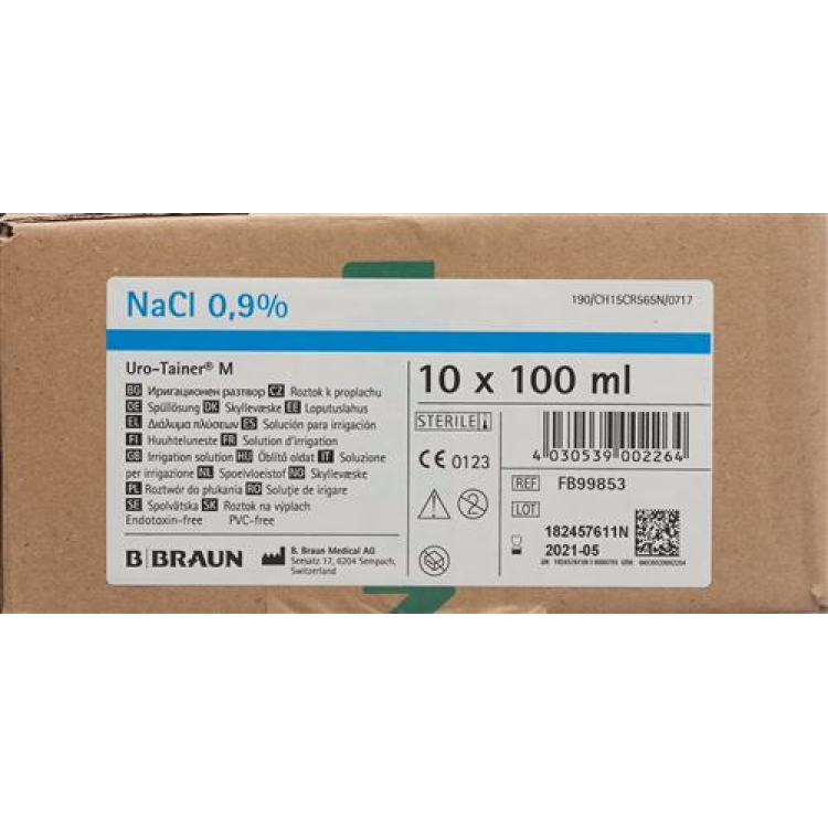 Uro-Tainer M NaCl oplachovací roztok 0,9% 10 sáčkov 100 ml