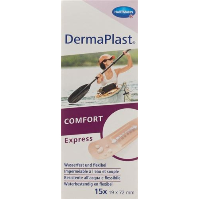 DermaPlast COMFORT Express Strips 19x72mm 15 pcs