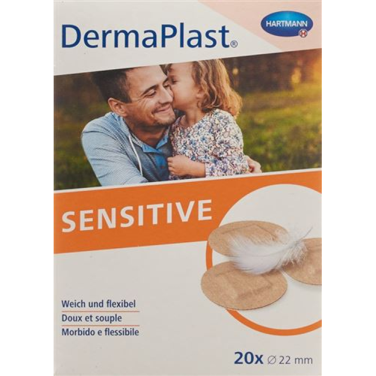 DermaPlast følsomme pletter 22mm 20 stk