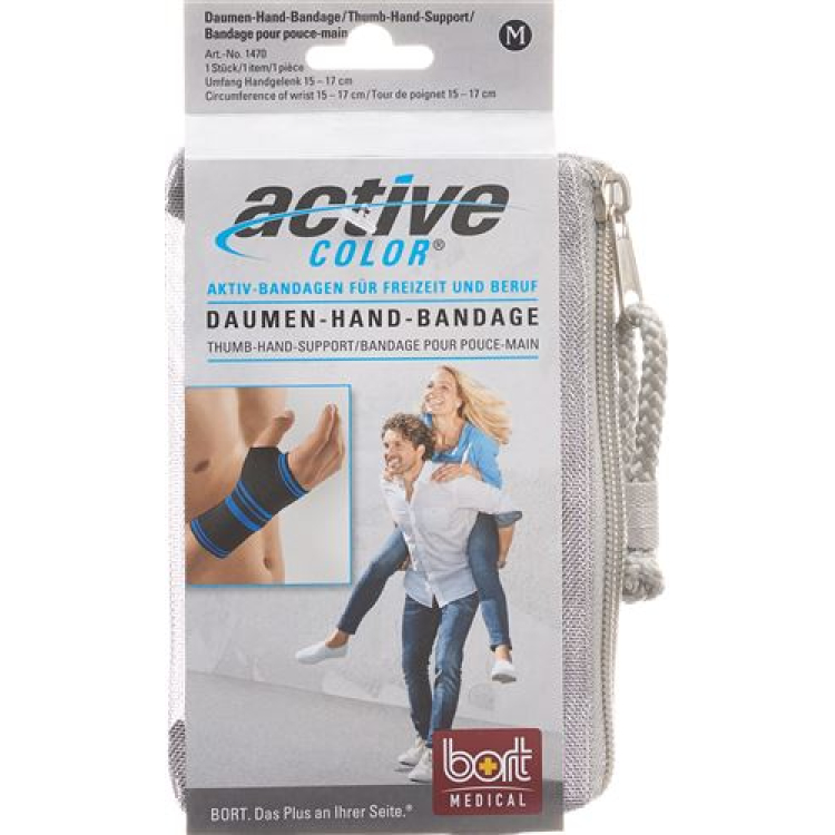 Bandage pouce-main Active Color noir M