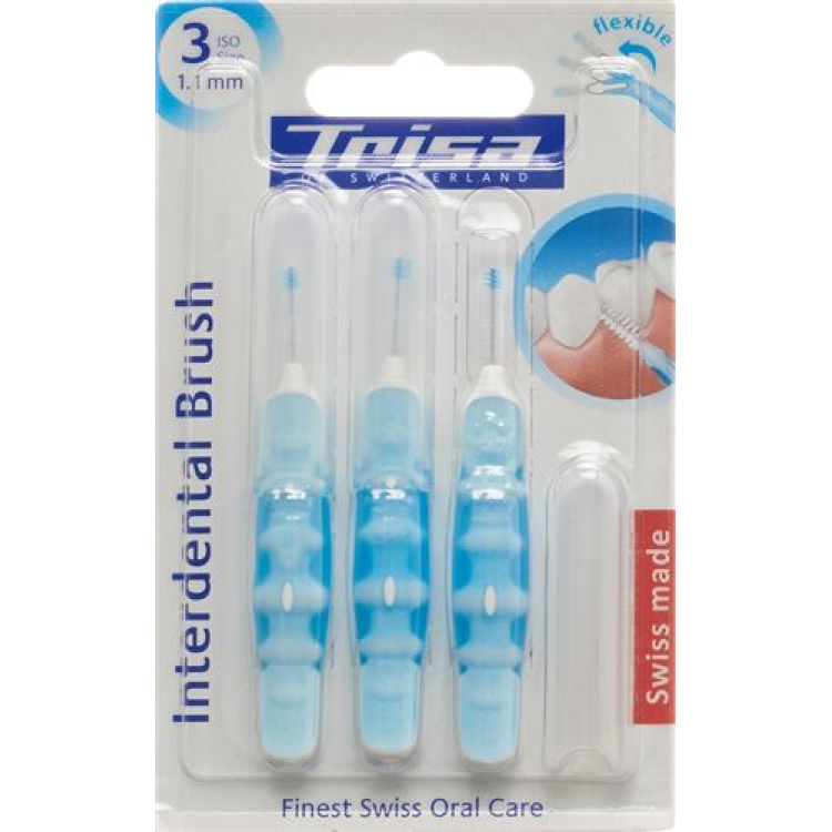 Trisa interdental brush ISO 3 1.1mm 3 ដុំ