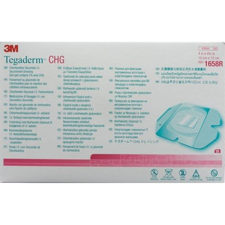 3M Tegaderm CHG 10x12cm 25 பிசிக்கள்