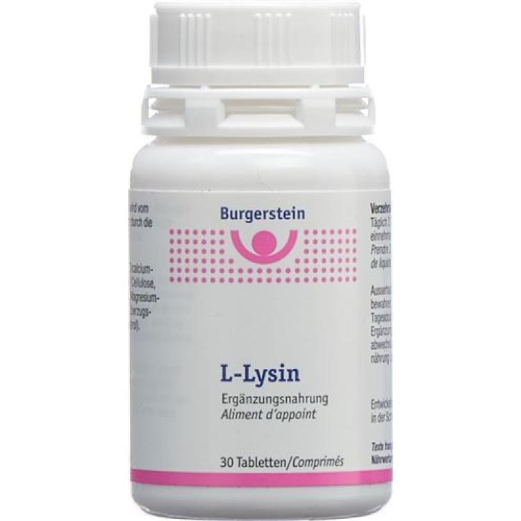 Burgerstein L-Lysine Tabl Ds 30 τεμ