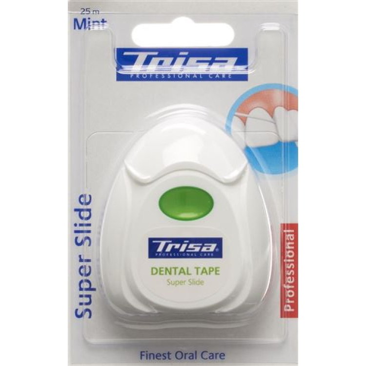 Trisa dental floss 25m Super Slide ជាមួយ xylitol