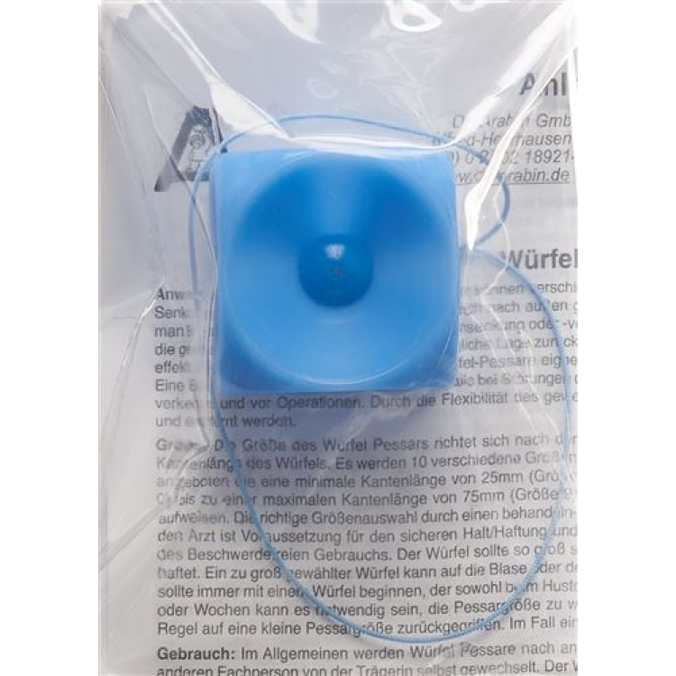 Aichele Cube Pessary Gr3 37mm màu xanh silicone có nút