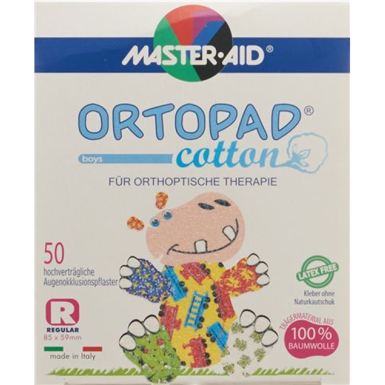 Ortopad Cotton Occlusionspflaster Regular Boy 4 години и 50 бр