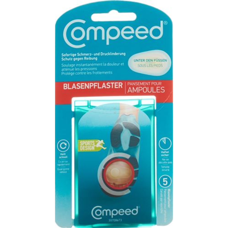 Compeed שלפוחית ​​פלסטר מתחת לרגליים 5 יח'