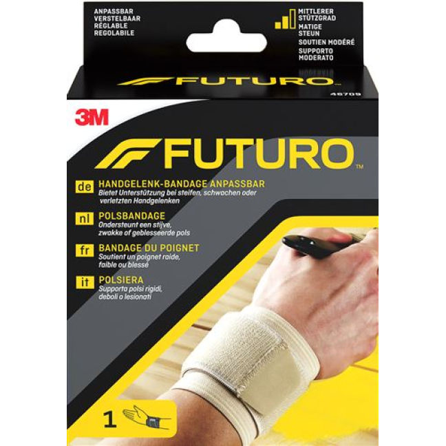 3M Futuro कलाई एक आकार का समर्थन करती है