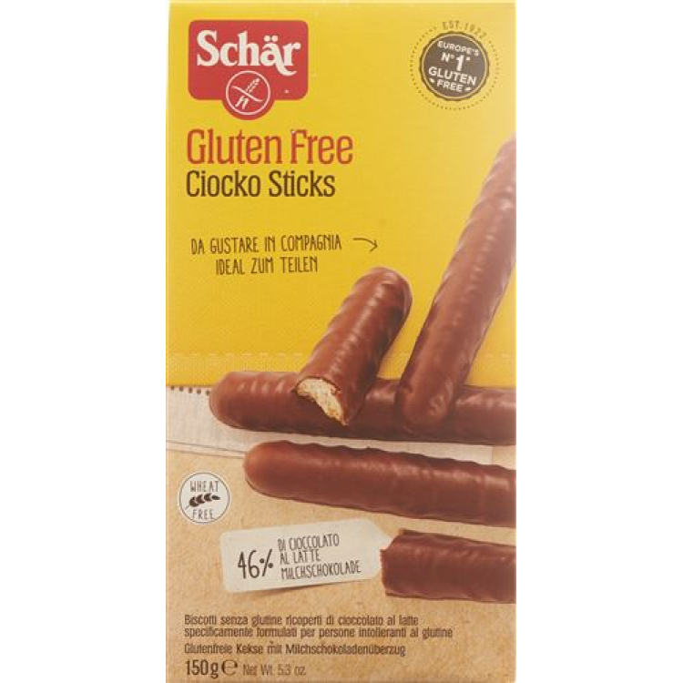 SCHÄR チョッコ スティック グルテンフリー 150 g